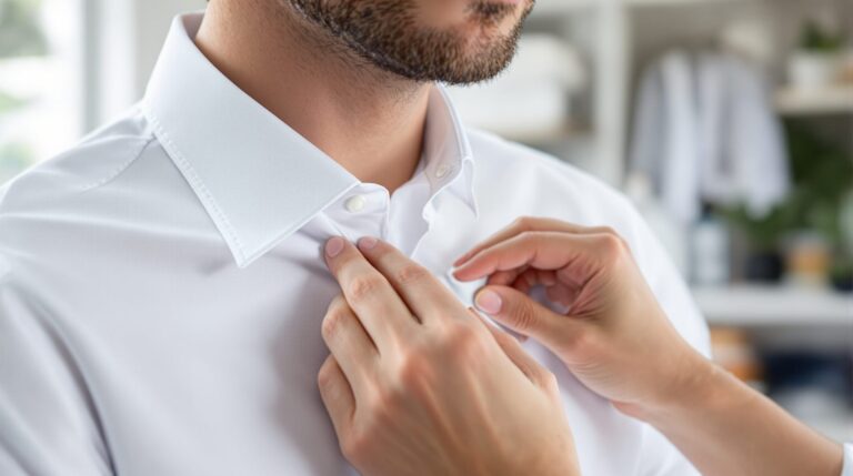 nettoyer un col de chemise