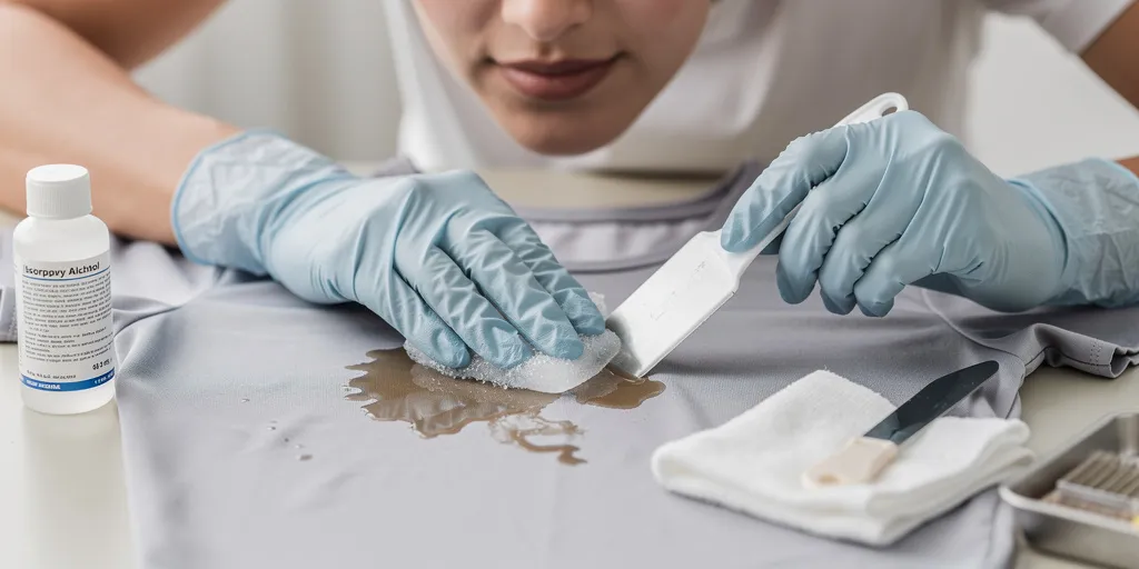comment enlever de la résine sur un vêtement en polyester