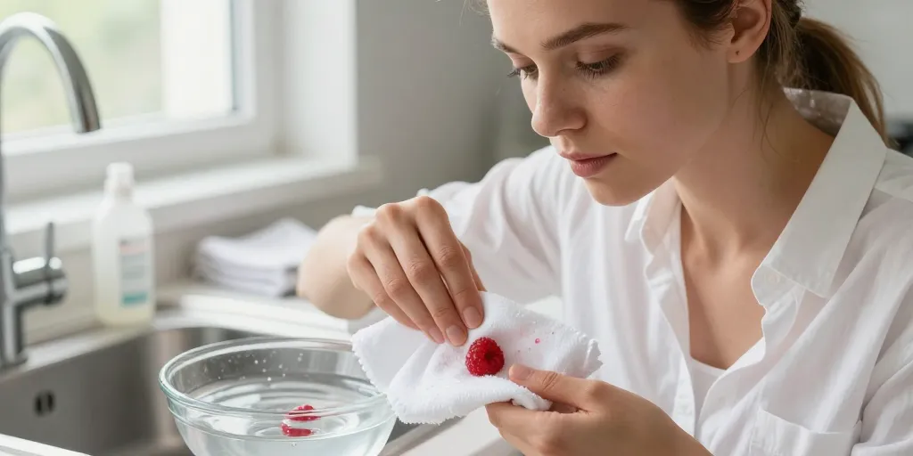 enlever une tache de framboise