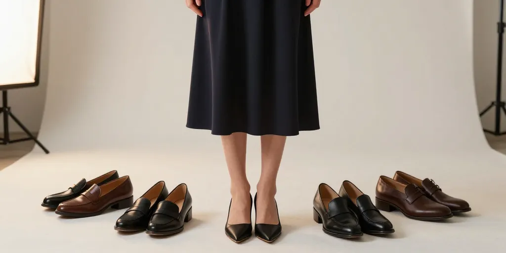 chaussures jupe longue