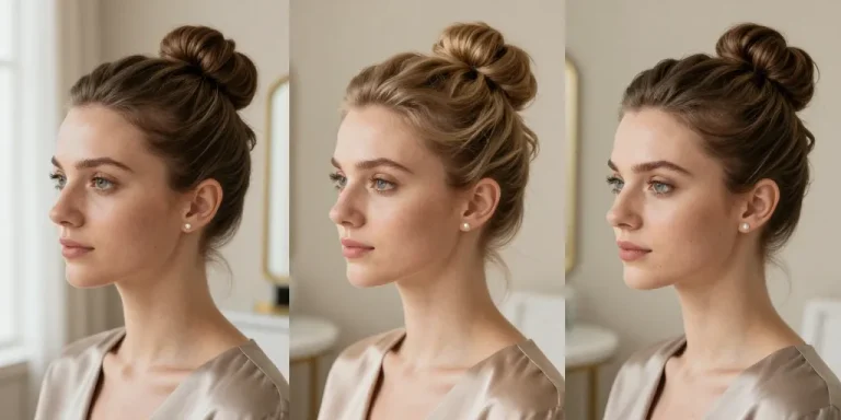 chignon haut chic