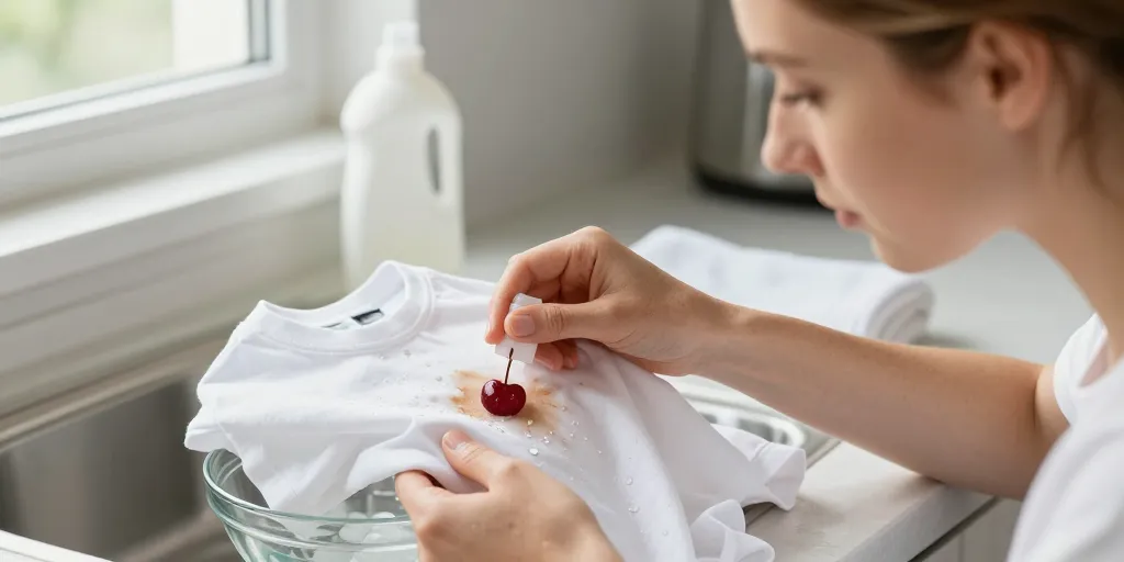 comment enlever une tache de cerise sur un tee shirt