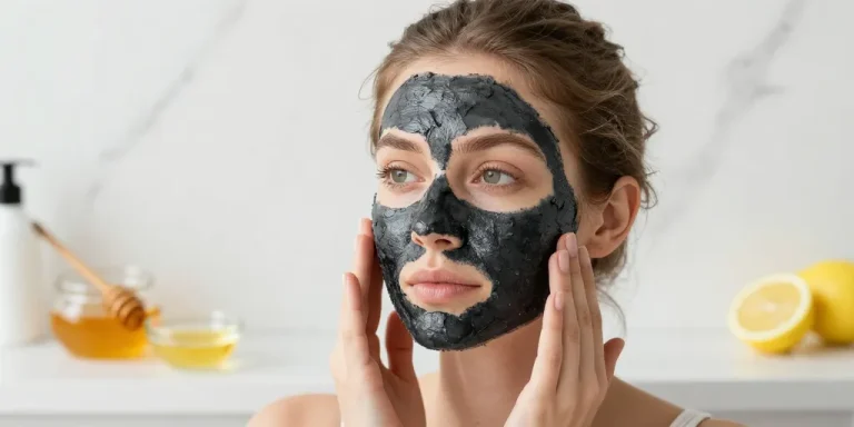 masque visage maison point noir et bouton